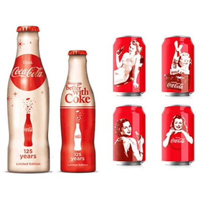 Embalagem retrô da Coca-Cola
